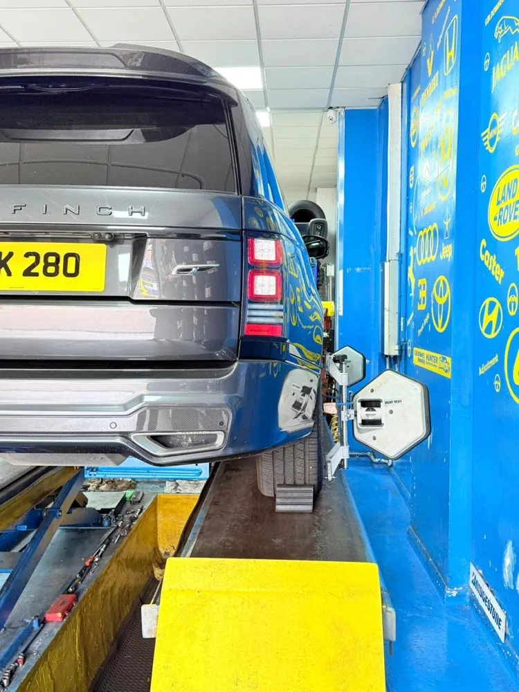 Tyre fitting in progress at Park Royal Tyre & Alignment Centre