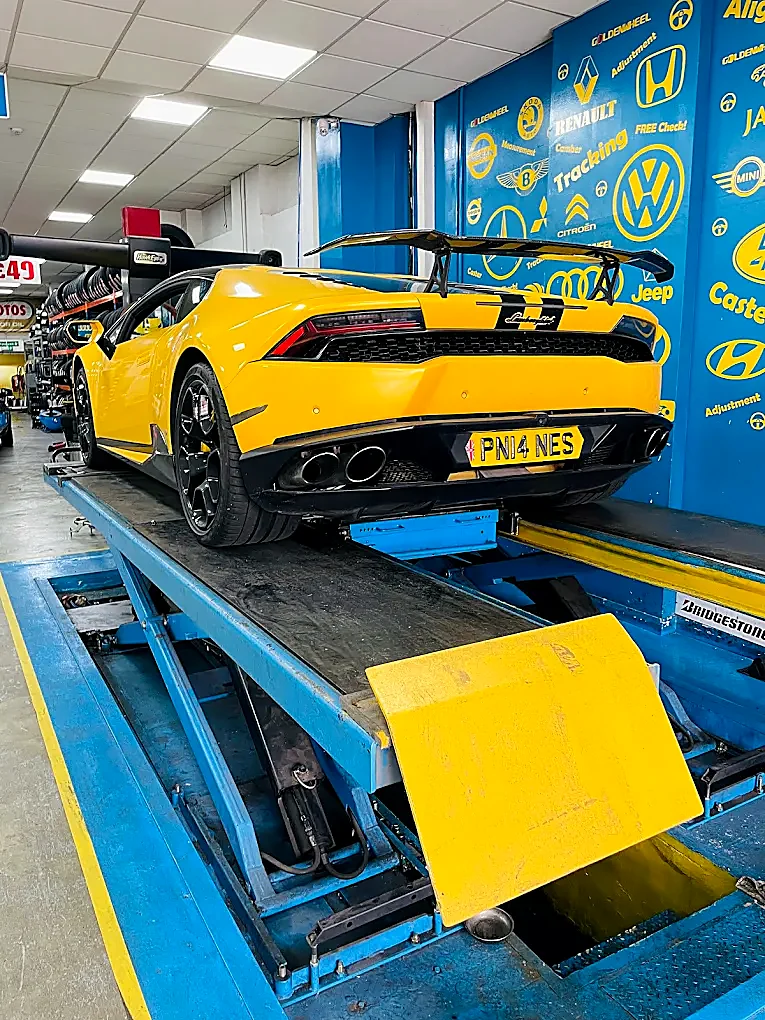 Inside the workshop at Park Royal Tyre & Alignment Centre