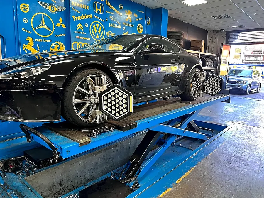 Inside the Park Royal Tyre & Alignment Centre workshop